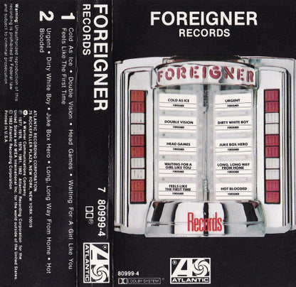 Foreigner - Records *CASSETTE* | Near Mint (NM) Near Mint (NM)-