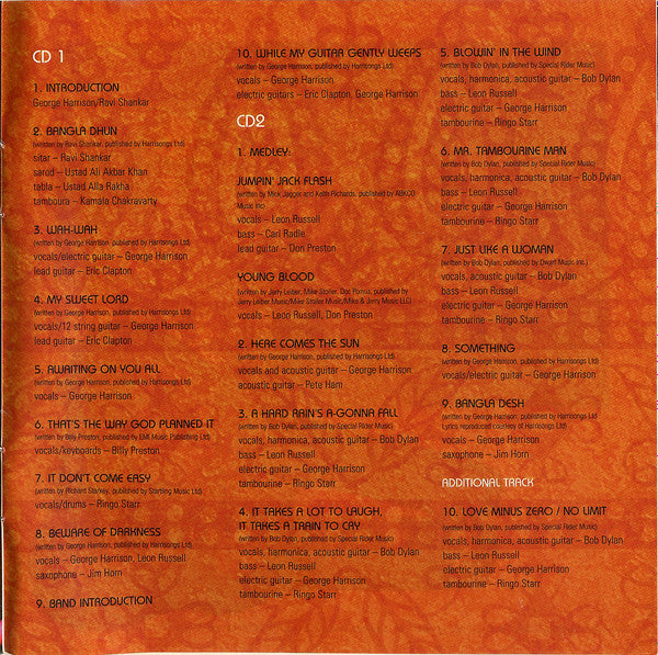 George Harrison - George Harrison And Friends - The Concert For Bangladesh (2xCD BOX) | Near Mint (NM) Near Mint (NM)-