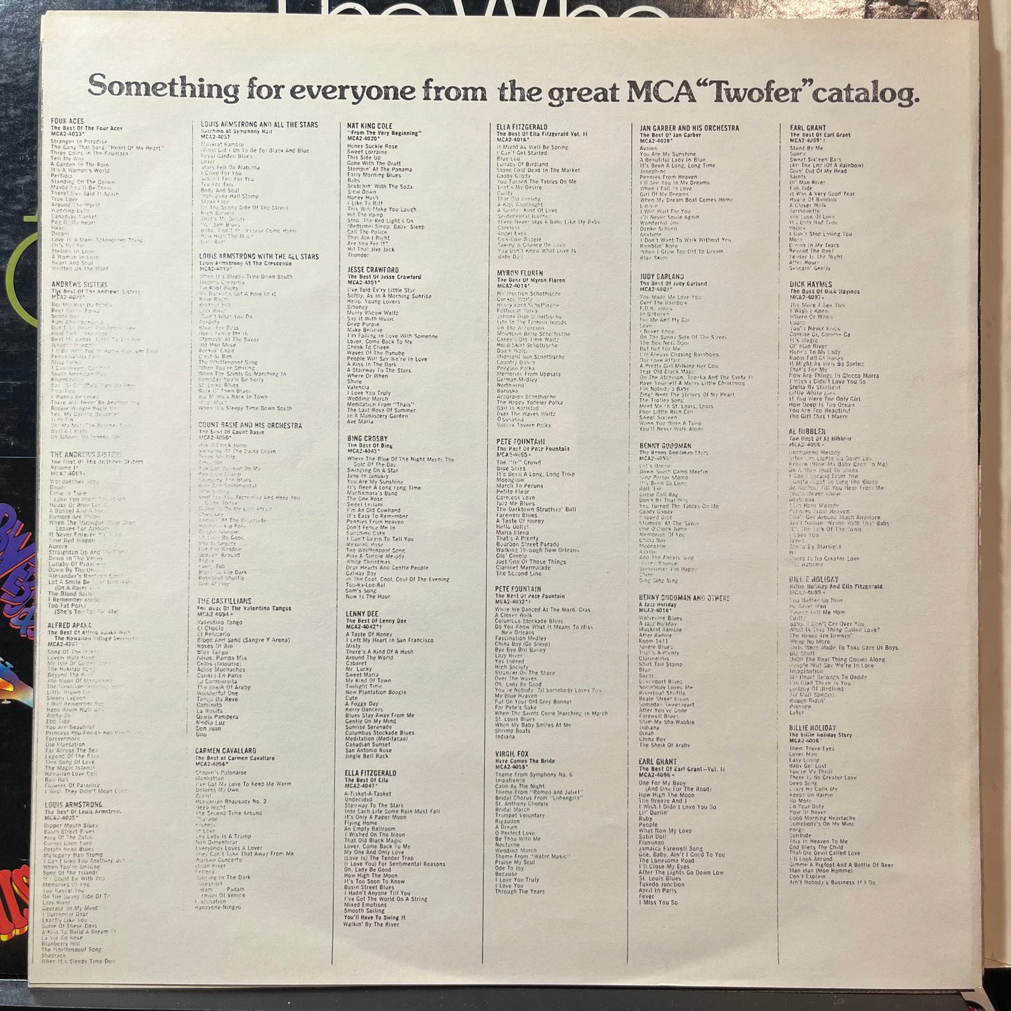The Who - A Quick One (Happy Jack) / The Who Sell Out (VINYL 2xLP MCA MCA2-4067) | USED Near Mint (NM or M-) Very Good Plus (VG+)--