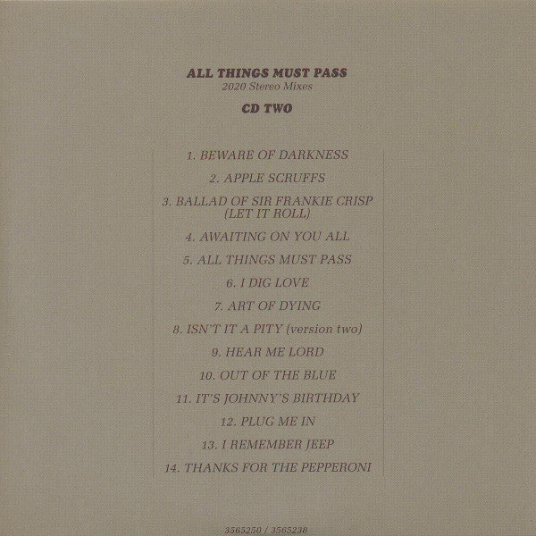 George Harrison - All Things Must Pass (50th Anniversary) (CD BOX SET) | Near Mint (NM) Near Mint (NM)--