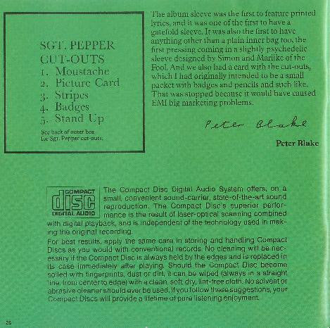 The Beatles - Sgt. Pepper's Lonely Hearts Club Band (CD) | Near Mint (NM) Near Mint (NM)-