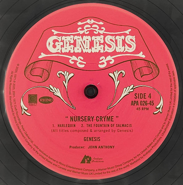 Genesis - Nursery Cryme (2xVINYL AUDIOPHILE) |--