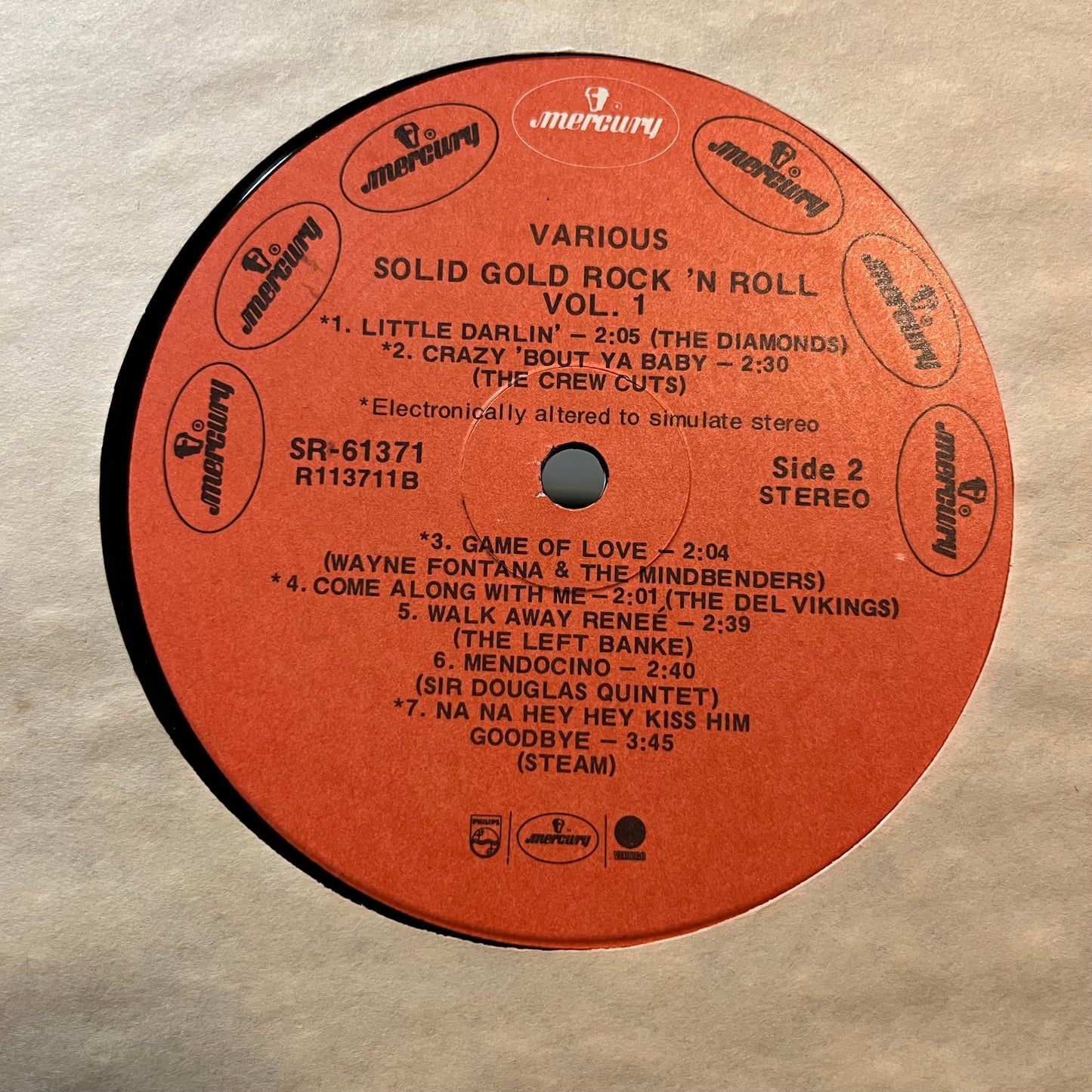 Various - Solid Gold Rock 'N' Roll Volume 1 (VINYL LP MERCURY SR 61371) | Near Mint (NM or M-) Very Good Plus (VG+)--