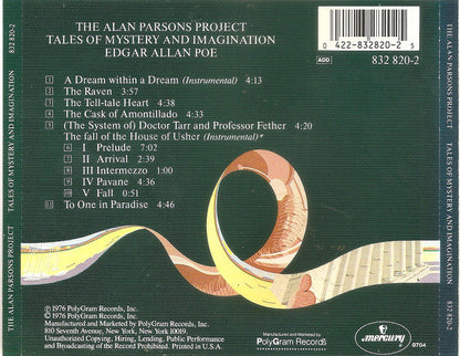 The Alan Parsons Project - Tales Of Mystery And Imagination (CD) | Near Mint (NM) Near Mint (NM)--