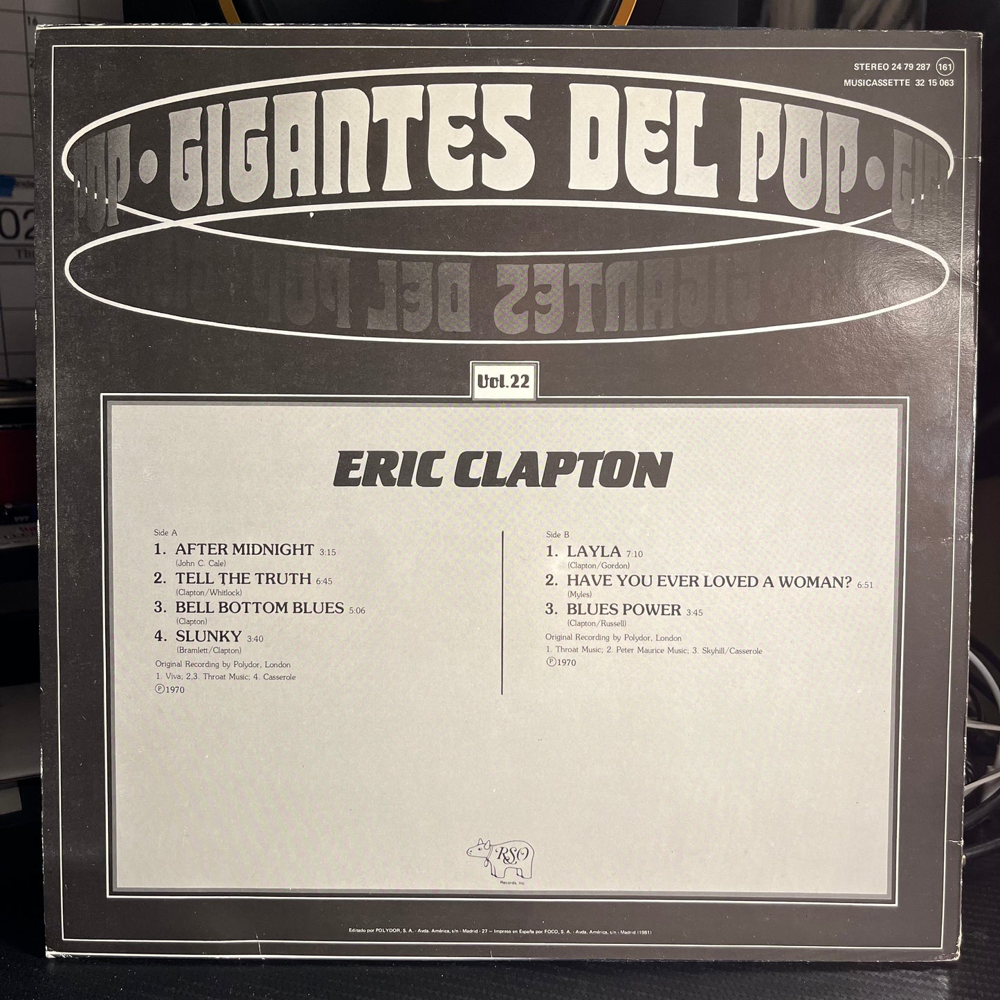 Eric Clapton - Gigantes Del Pop Vol. 22 | Near Mint (NM) Excellent (EX)-