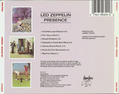Led Zeppelin - Presence (CD) | Near Mint (NM) Near Mint (NM)-