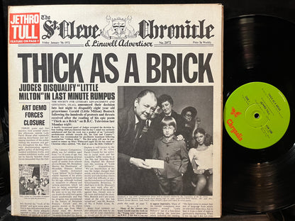 Jethro Tull - Thick As A Brick (VINYL LP CHRYSALIS CHR 1003 1972) | Near Mint (NM or M-) Near Mint (NM)--