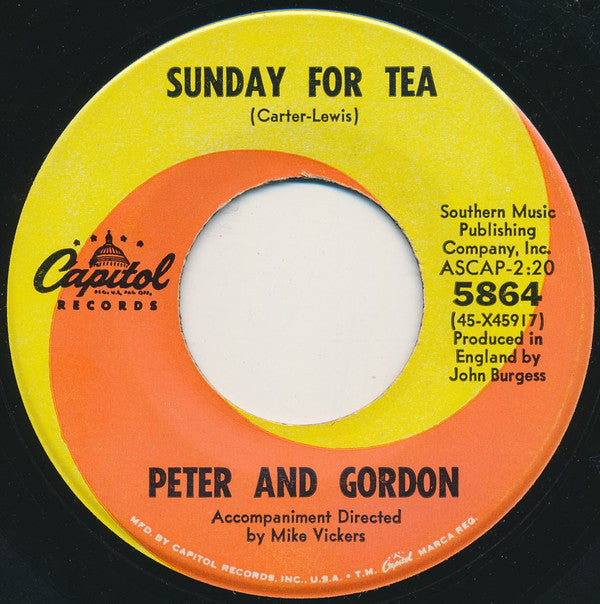 Peter & Gordon - Sunday For Tea | Near Mint (NM) Near Mint (NM)--
