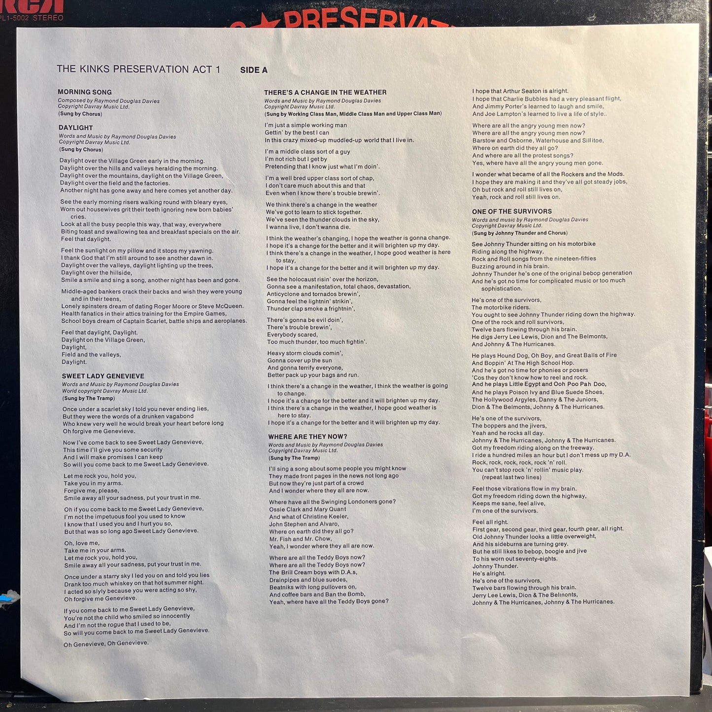The Kinks - Preservation Act 1 | Near Mint (NM) Excellent (EX)-