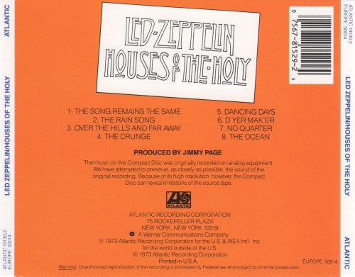Led Zeppelin - Houses Of The Holy (CD) | Near Mint (NM or M-)--