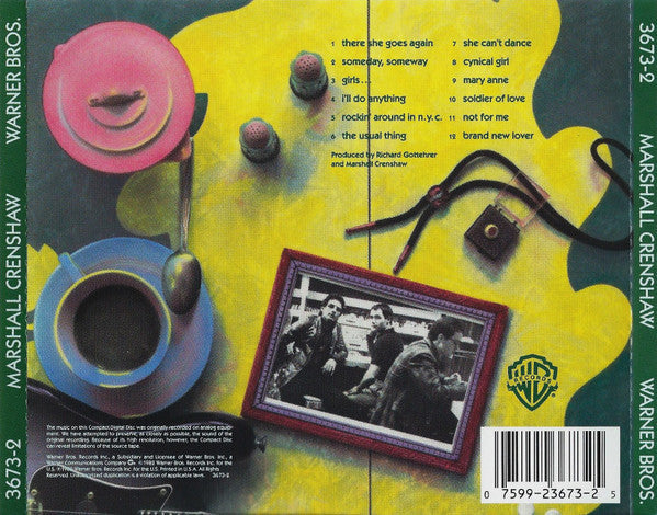 Marshall Crenshaw (CD) | Near Mint (NM) Near Mint (NM)--