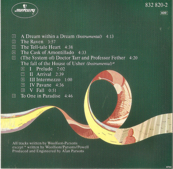 The Alan Parsons Project - Tales Of Mystery And Imagination (CD) | Near Mint (NM) Near Mint (NM)--