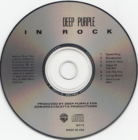 Deep Purple - In Rock (CD) | Near Mint (NM) Excellent (EX)--