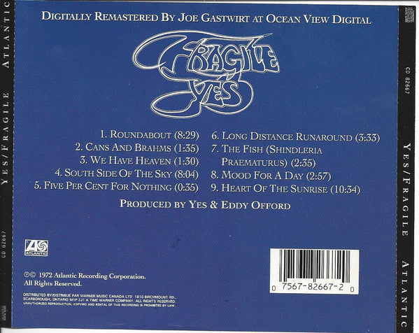 Yes - Fragile (CD CANADA) | Near Mint (NM) Near Mint (NM)-