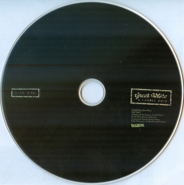 Great White - A Double Dose (2x CD Deadline Music ‎– CLP 1381-2) | USED Near Mint (NM or M-) Near Mint (NM)--