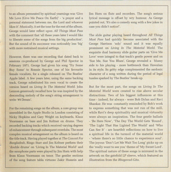 George Harrison - Living In The Material World (CD) | Near Mint (NM) Near Mint (NM)-