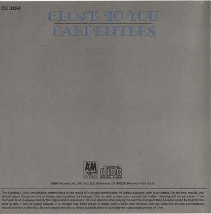 Carpenters - Close To You (CD) | Near Mint (NM) Near Mint (NM)-
