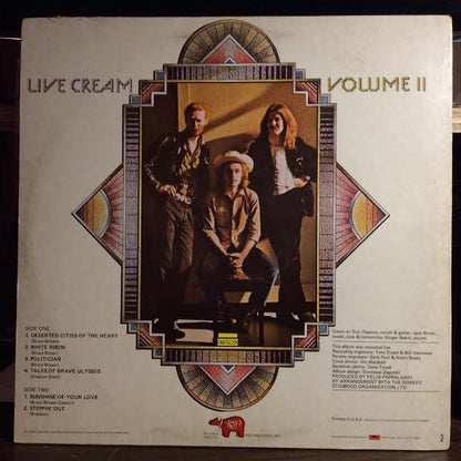 Cream (2) - Live Cream Volume II (VINYL) | Near Mint (NM) Very Good Plus (VG+)-