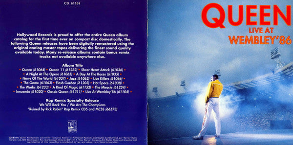 Queen - Live At Wembley '86 (2xCD) | Near Mint (NM) Excellent+ (EX+)--
