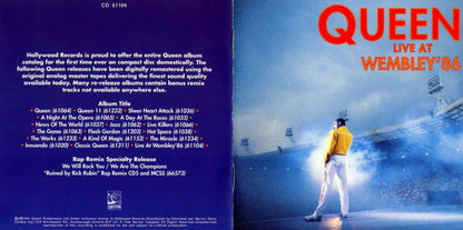 Queen - Live At Wembley '86 (2xCD) | Near Mint (NM) Excellent+ (EX+)--