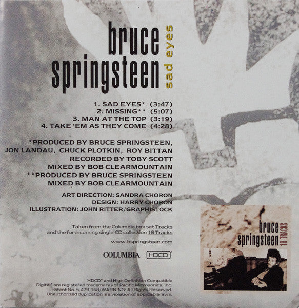 Bruce Springsteen - Sad Eyes *CD* | Near Mint (NM) Near Mint (NM)--