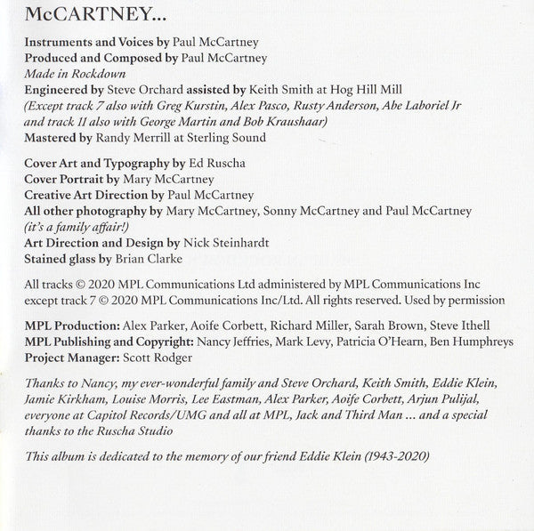 Paul McCartney - McCartney III (CD) | Near Mint (NM) Near Mint (NM)-
