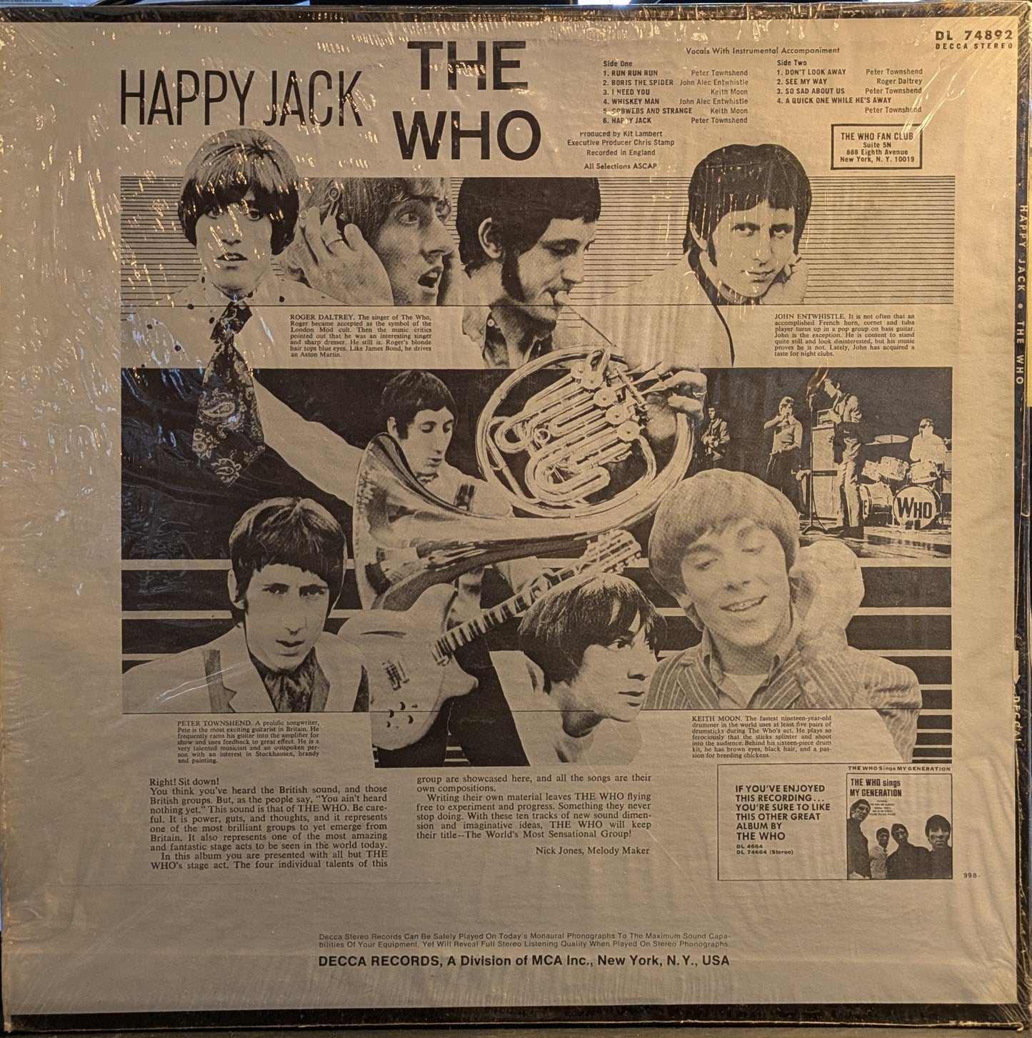 The Who - Happy Jack (VINYL) | Near Mint (NM) Near Mint (NM)-