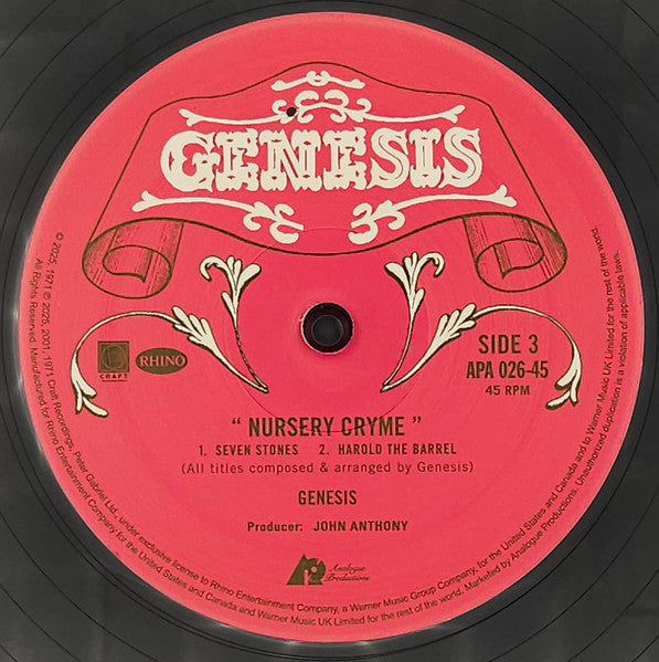 Genesis - Nursery Cryme (2xVINYL AUDIOPHILE) |--