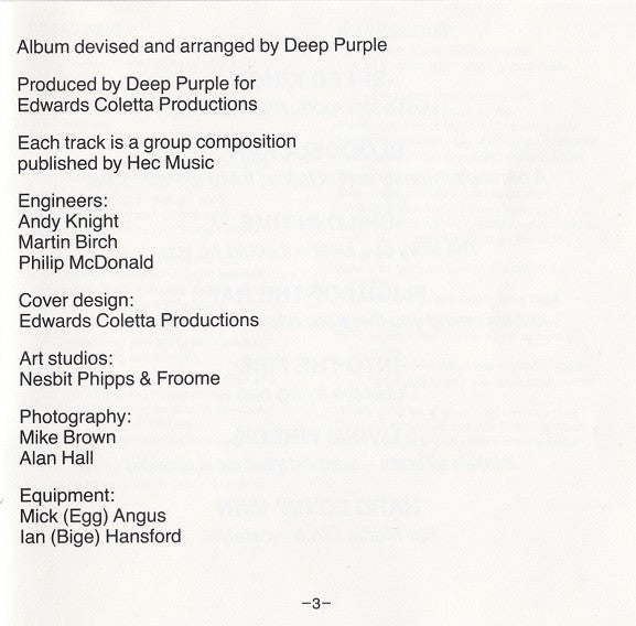 Deep Purple - In Rock (CD) | Near Mint (NM) Excellent (EX)--