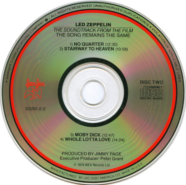 Led Zeppelin - The Soundtrack From The Film The Song Remains The Same (2xCD) | Near Mint (NM) Near Mint (NM)--