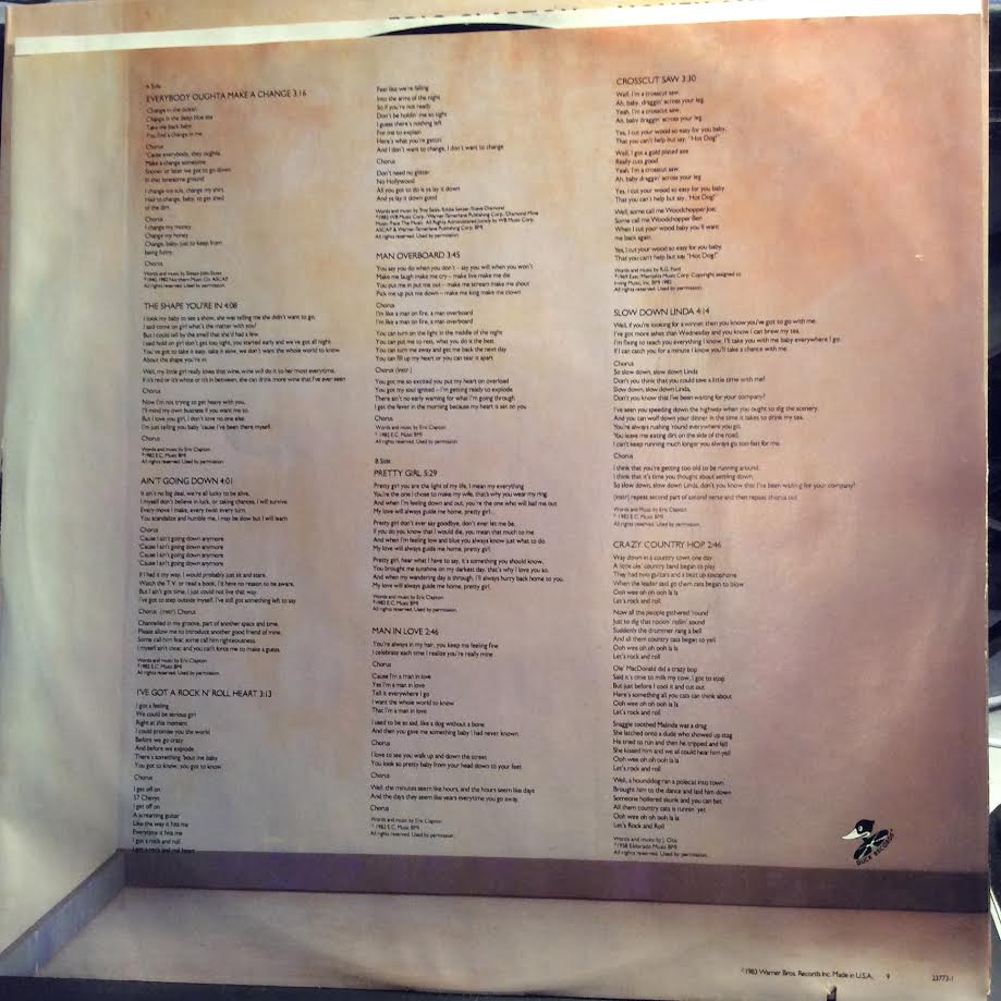 Eric Clapton - Money And Cigarettes (VINYL) | Near Mint (NM) Excellent (EX)-