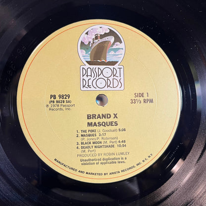Brand X (3) - Masques (LP) | Near Mint (NM) Very Good Plus (VG+)-