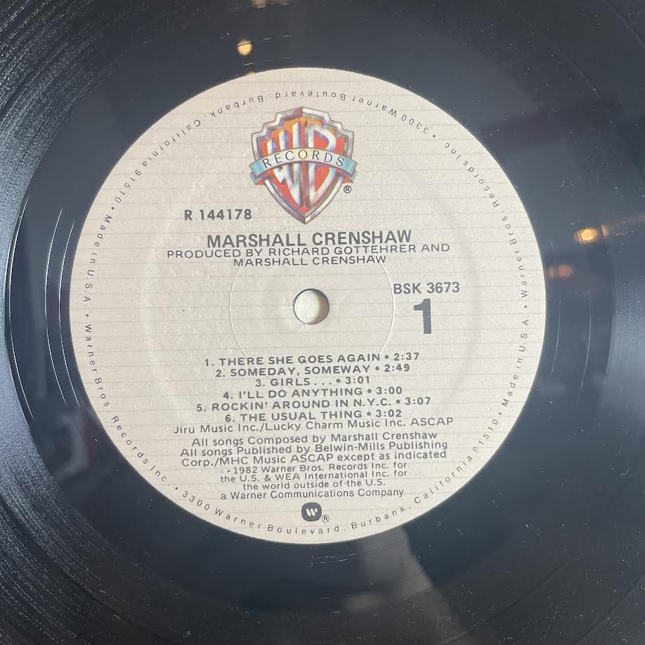 Marshall Crenshaw - Marshall Crenshaw (VINYL) | Near Mint (NM) Excellent+ (EX+)--