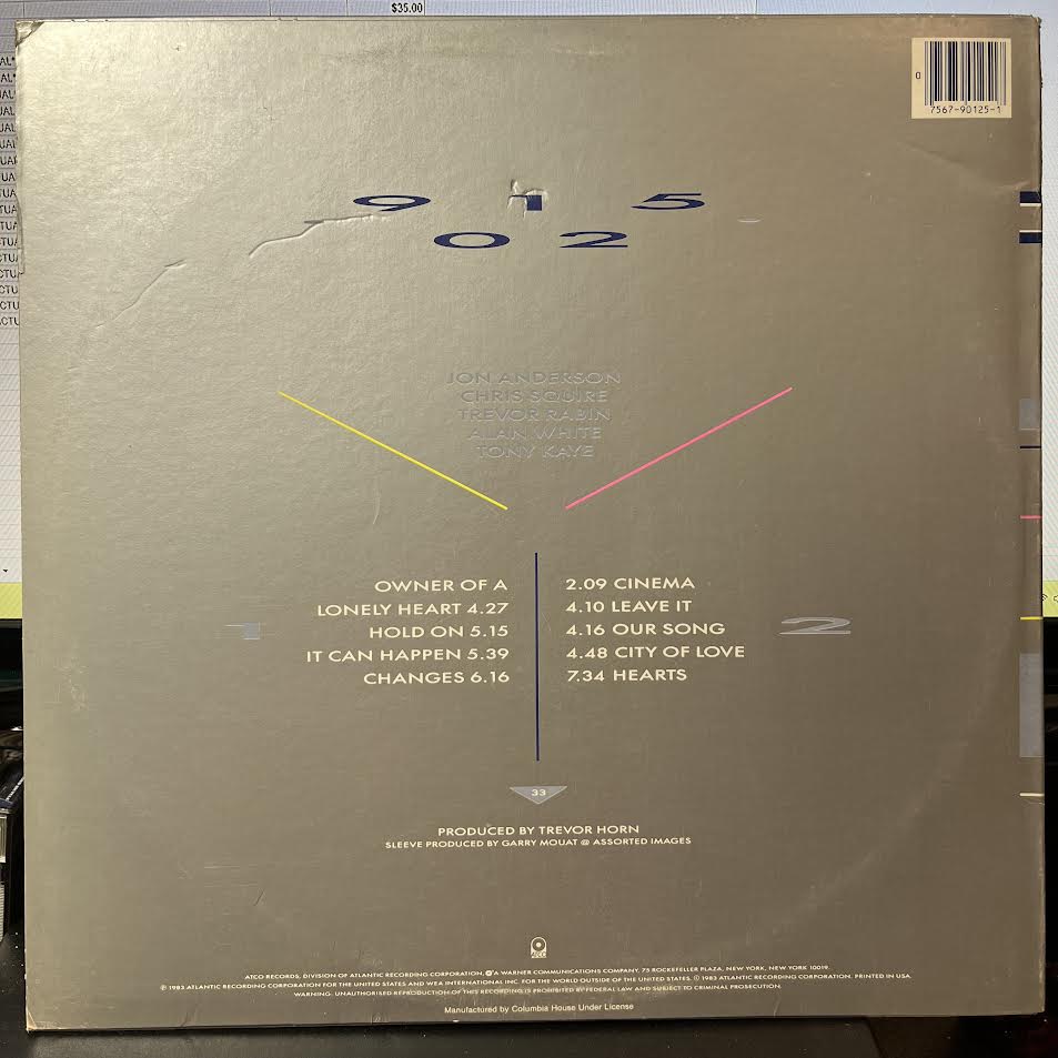 Yes - 90125 (VINYL) | Near Mint (NM) Excellent+ (EX+)-
