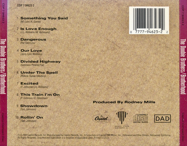 The Doobie Brothers - Brotherhood (CD) | Near Mint (NM or M-)--