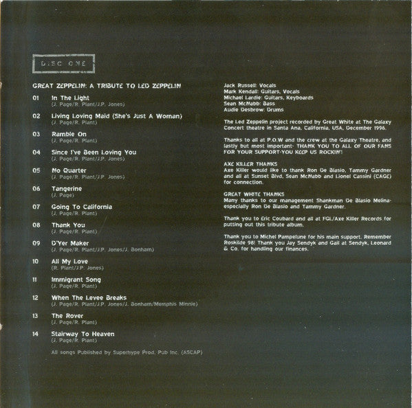 Great White - A Double Dose (2x CD Deadline Music ‎– CLP 1381-2) | USED Near Mint (NM or M-) Near Mint (NM)--