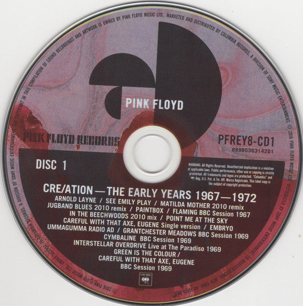 Pink Floyd - Cre/ation (The Early Years 1967-1972) (2xCD) | Near Mint (NM) Near Mint- (NM-)-