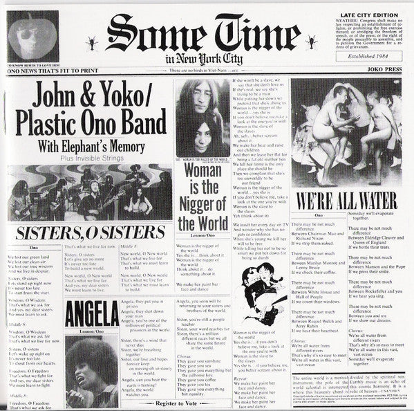 John Lennon & Yoko Ono - Some Time In New York City *CD* | Near Mint (NM) Near Mint (NM)-