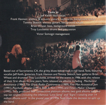Tesla - Standing Room Only (CD) | Near Mint (NM or M-) Near Mint (NM)--