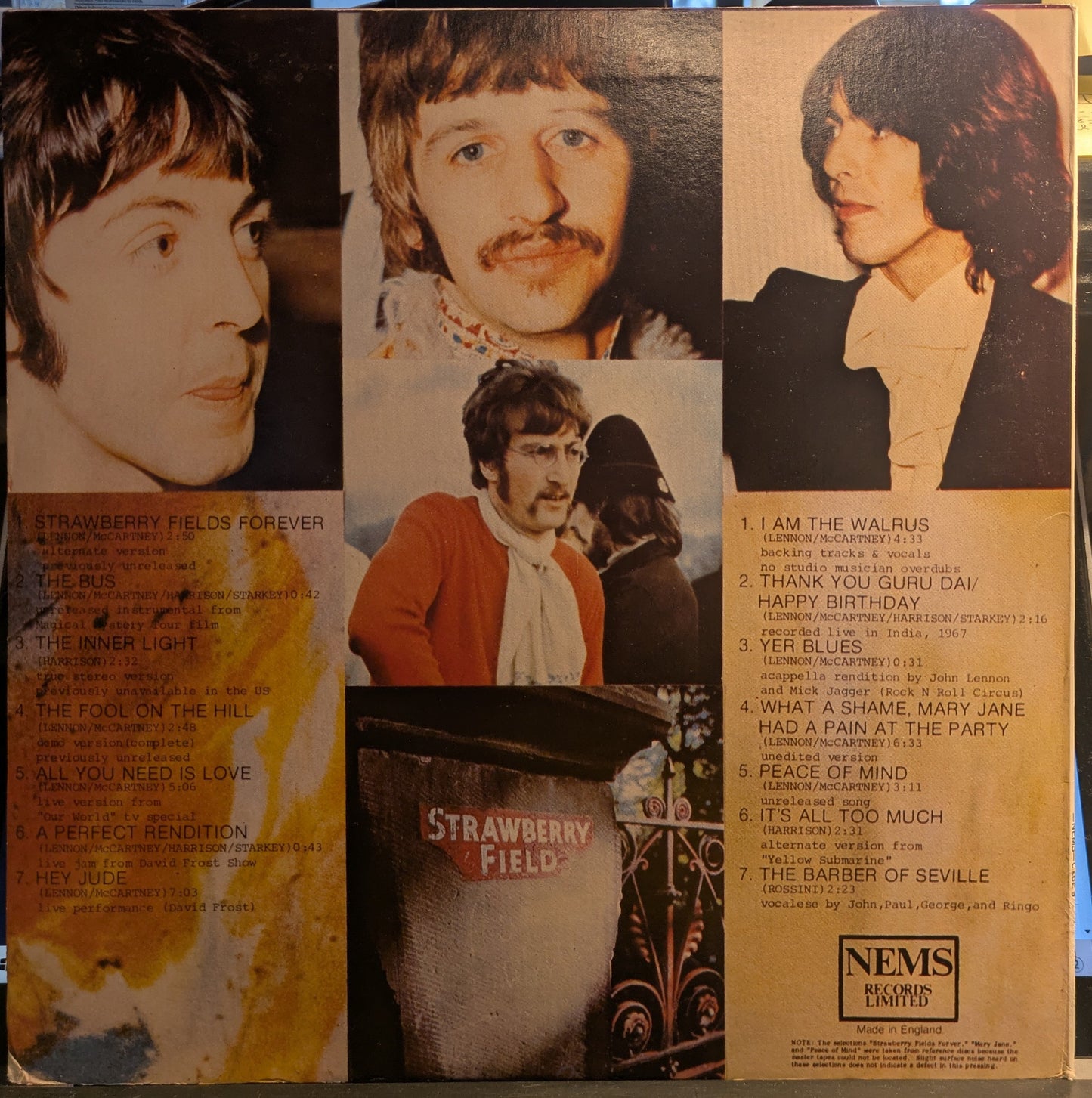 The Beatles - Strawberry Fields Forever (VINYL) | Near Mint (NM) Excellent+ (EX+)-