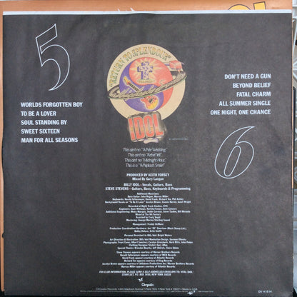 Billy Idol - Whiplash Smile (VINYL) | Near Mint (NM) Near Mint (NM)-