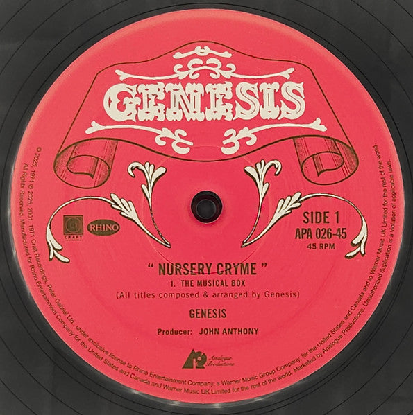 Genesis - Nursery Cryme (2xVINYL AUDIOPHILE) |--