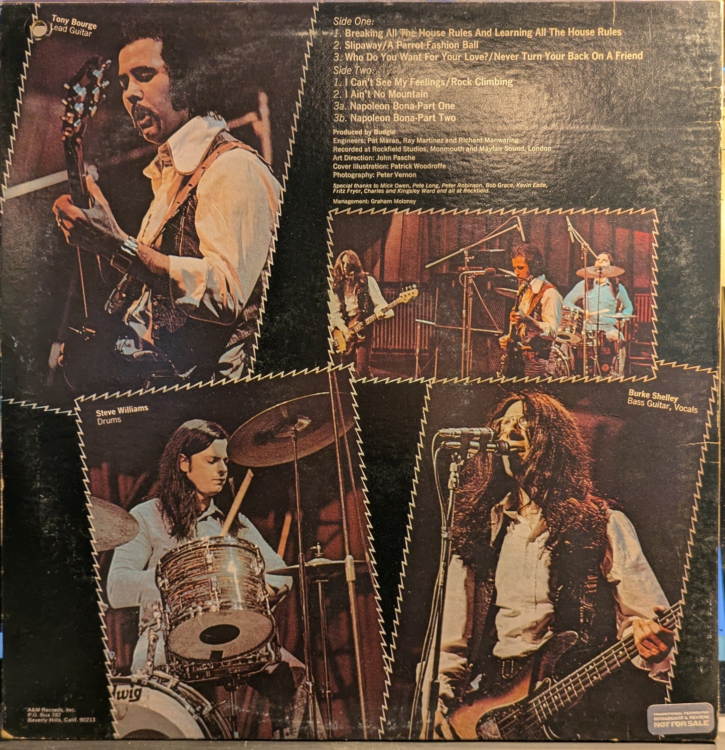 Budgie - Bandolier *PROMO* (VINYL) | Near Mint (NM) Very Good Plus (VG+)-