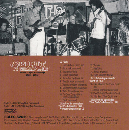 Spirit (8) - It Shall Be: The Ode & Epic Recordings 1968-1972 *5XCD BOX* | Excellent (EX) Near Mint (NM)--