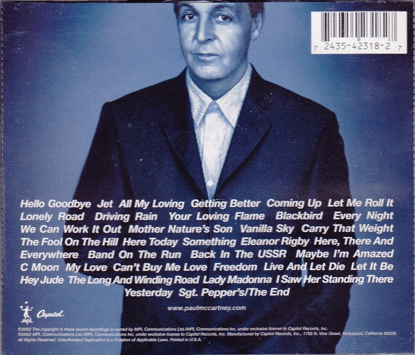 Paul McCartney - Back In The U.S. *CD* |-