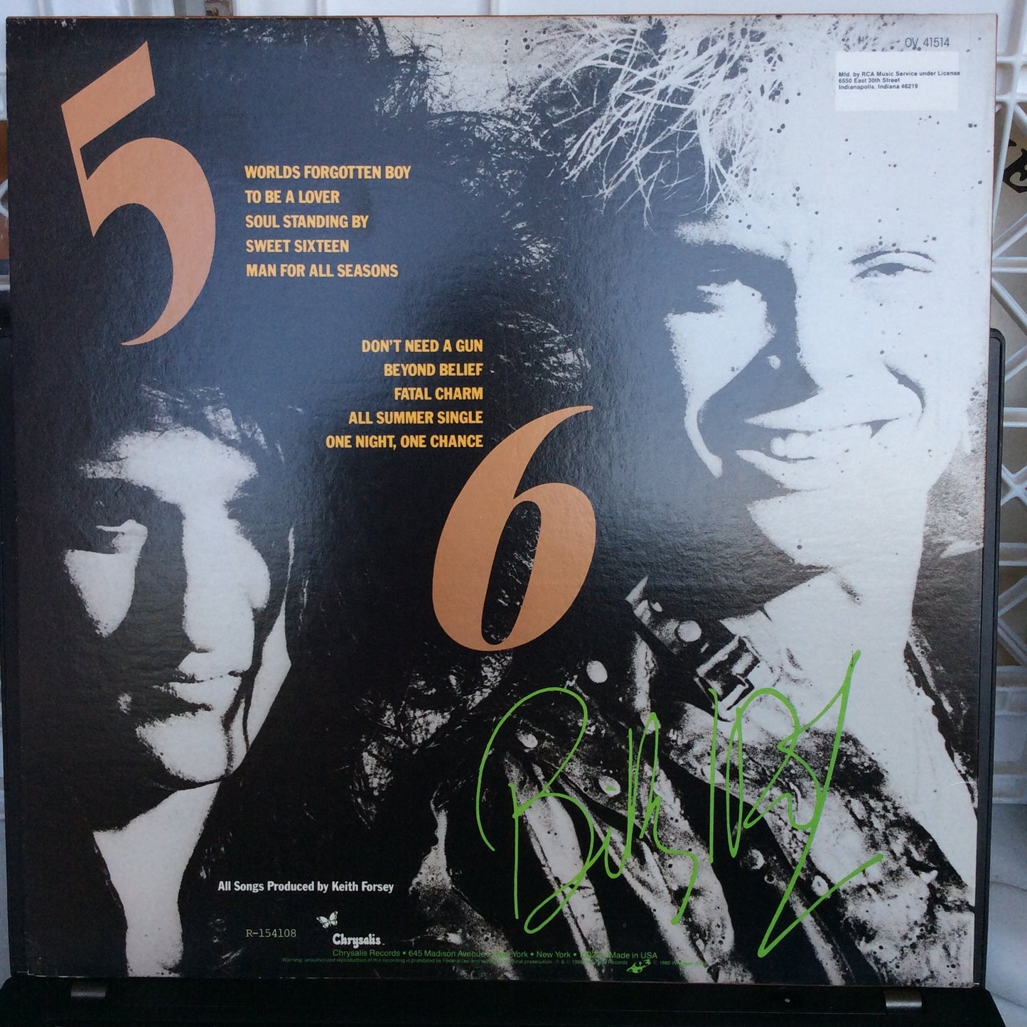 Billy Idol - Whiplash Smile (VINYL) | Near Mint (NM) Near Mint (NM)-