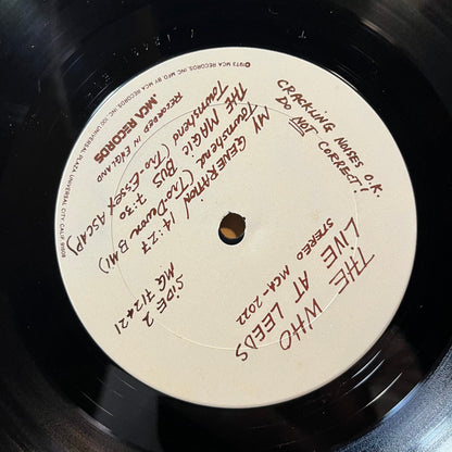 The Who - Live At Leeds (VINYL LP MCA MCA-2022 1973) | USED Near Mint (NM or M-) Very Good (VG)--