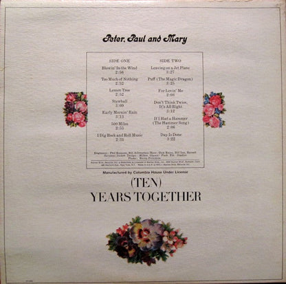 Peter, Paul & Mary - The Best Of Peter, Paul And Mary (Ten) Years Together (VINYL) | Near Mint (NM) Excellent+ (EX+)-