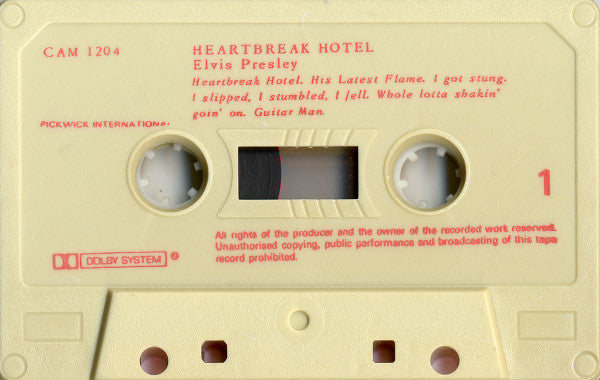 Elvis Presley - Heartbreak Hotel *CASSETTE* | Near Mint (NM) Excellent (EX)--