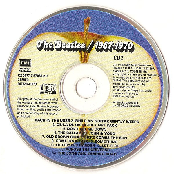 The Beatles - 1967-1970 (2xCD CANADA) | Near Mint (NM) Near Mint (NM)-